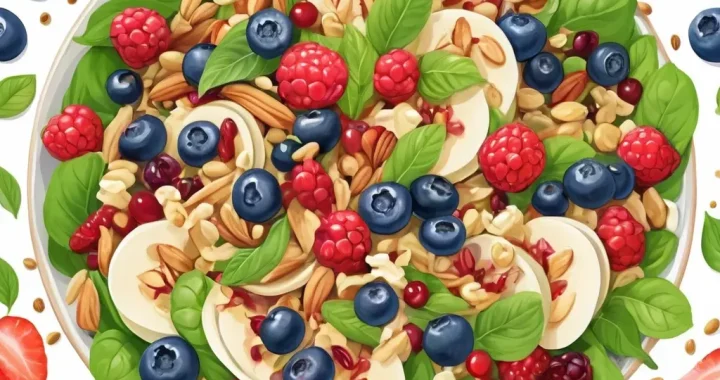 Вкусные и полезные рецепты салатов с орехами и ягодами для похудения